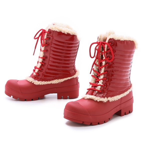 Hunter Original Patent Pac Boot Military Red Women - Picture 1 of 8